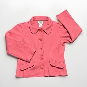 VTG Talbots Petites Womens Coquette Pink Blazer Jacket Size S Wool Alpaca Soft